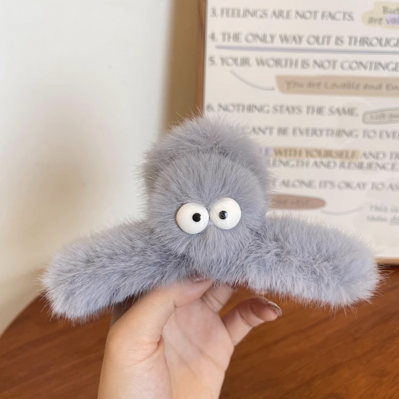 Estilo francés gran felpa clip de pelo de acrílico clip de tiburón Otoño e Invierno horquilla de alto grado versátil agarre del pelo updo tocado de pelo