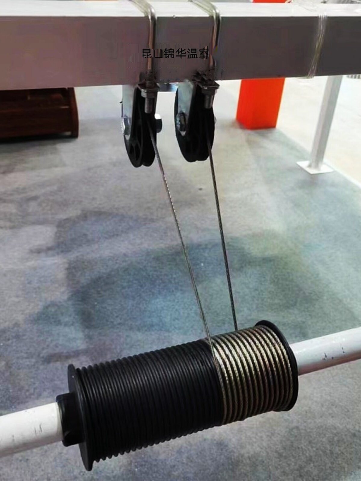 大棚配件轴承座温室绳索传动遮阳紧线器绕线桶水平夹换向滑轮幕钩