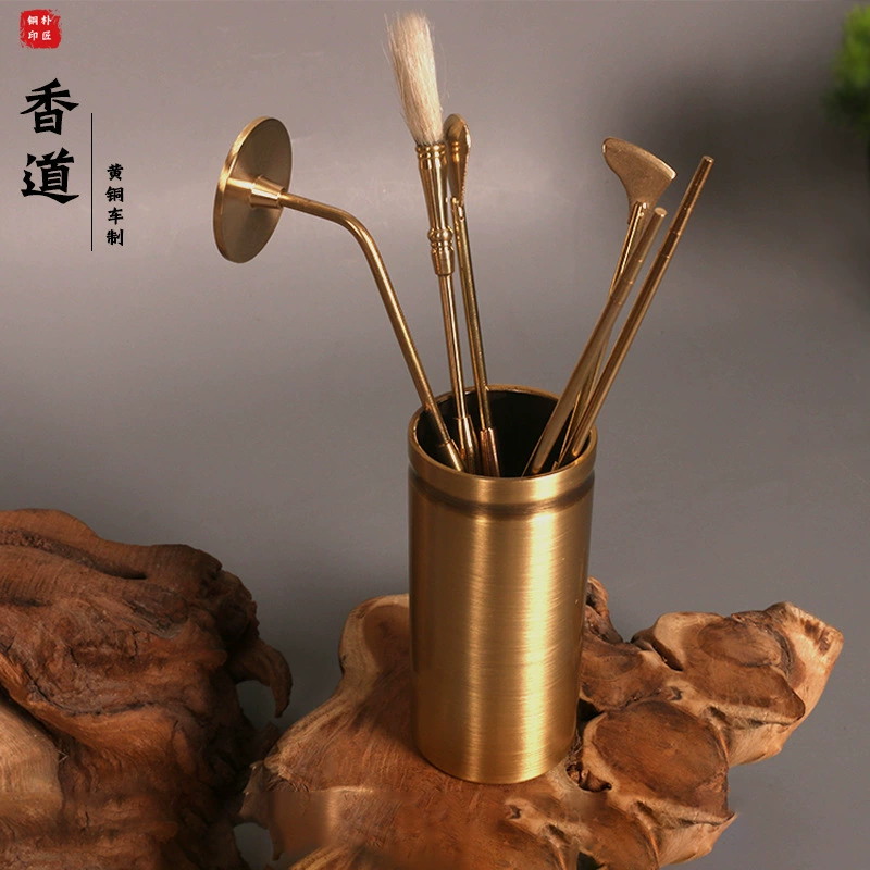 Прут copper brushed straight copper incense bottle, seal incense set tool bottle entry storage bottle