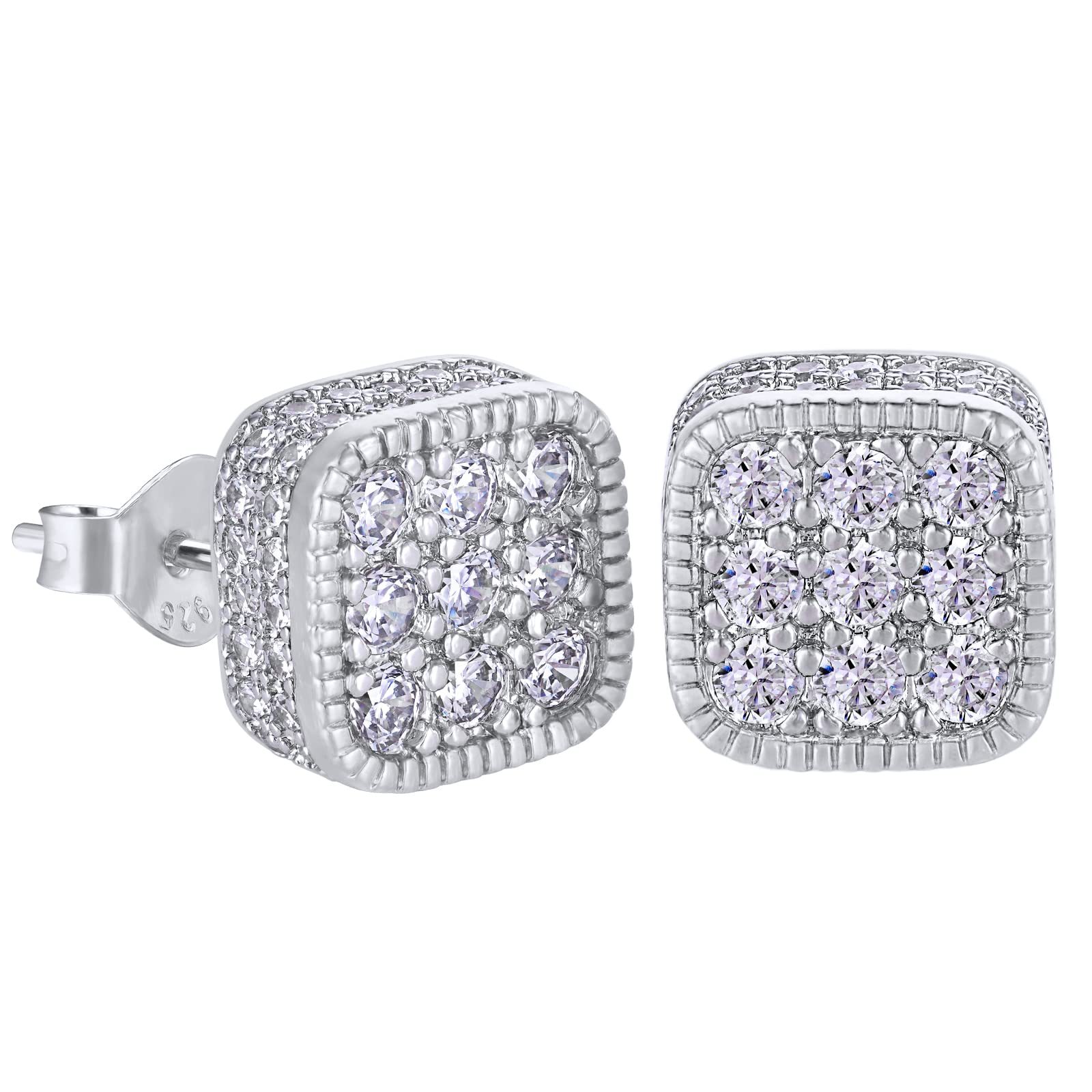 Minimalist Stainless Steel Stud Earrings For Men Punk Style_voghion.com
