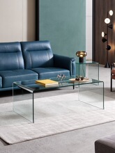 简约家用客厅小桌子长方形茶桌日式极简茶机现代网红透明玻璃茶几