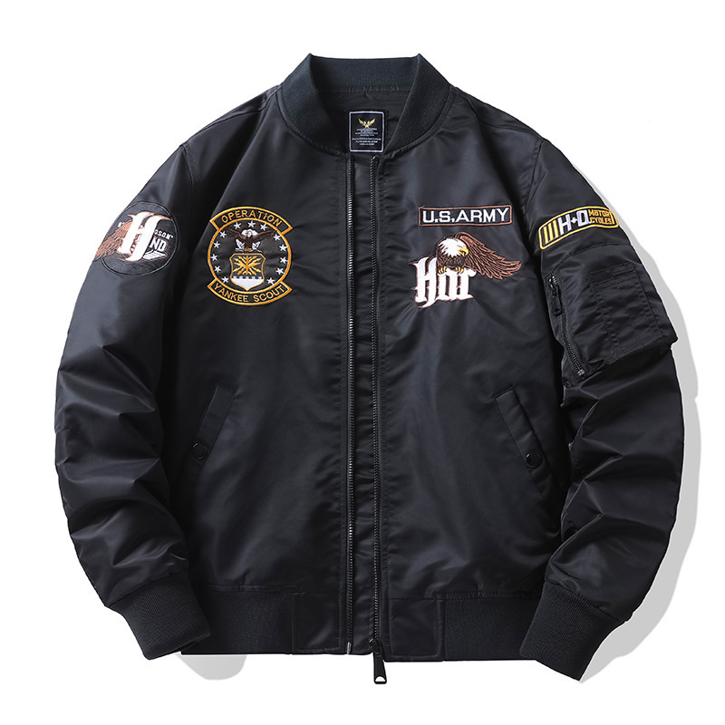 Spring and Autumn New Air Force MA1 Aviator Jacket Men's Eagle Embroidered Baseball Suit plus size Coat Work Jacket Trendy