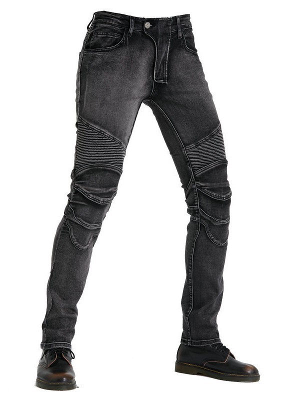 Directo de fábrica de la motocicleta pantalones vaqueros de los hombres de la motocicleta retro pantalones de montar carreras anti-Caída de cross-country pantalones lavados azul