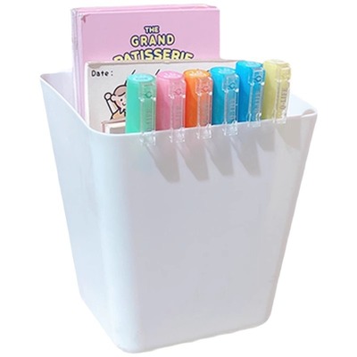 小推车挂篮多功能收纳篮 可挂式美容车收纳盒 挂筒书桌笔筒收纳桶