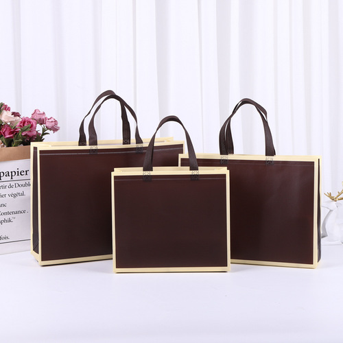 Thickened non-woven bag, clothing handbag, shopping bag, customized gift bag with bottom and sides, cross-border wholesale