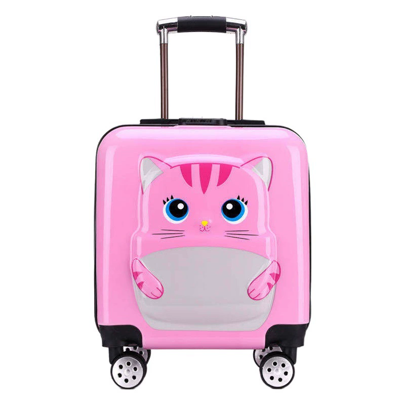 Детский чемодан 18 дюймов, на универсальных колесах, с кодовым замком, дорожный чемодан, подарочная коробка с мультяшным дизайном, можно нанести логотип, оптом.