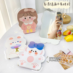 Cartoon Alien Foldable Full-Screen Desktop Vanity Makeup Mirror Dormitory Girly Heart Makeup Mirror Combing Mirror