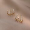 Fashionable earrings, design silver needle, Korean style, micro incrustation, wholesale