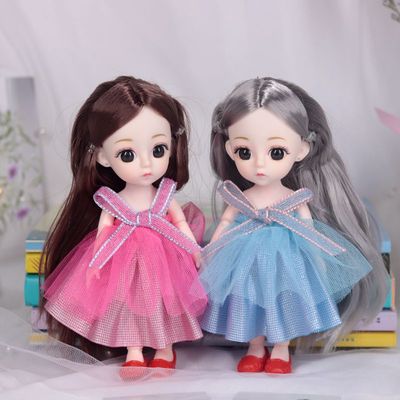 new pattern 16 centimeter joint a doll Barbie Doll Key ring Pendant girl Play house Toys