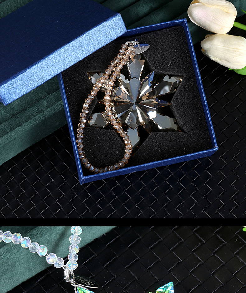 Wholesale Car Interior Accessories, Crystal Snowflake Car Hanging Decorations, Personalized Trendy Style Car Hanging Ornaments