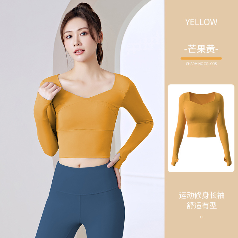 Juyitang スプライスヨガ服トップス女性用ブラジャーなしファッションスポーツスーツハイウエストヒップリフティングフィットネススーツ