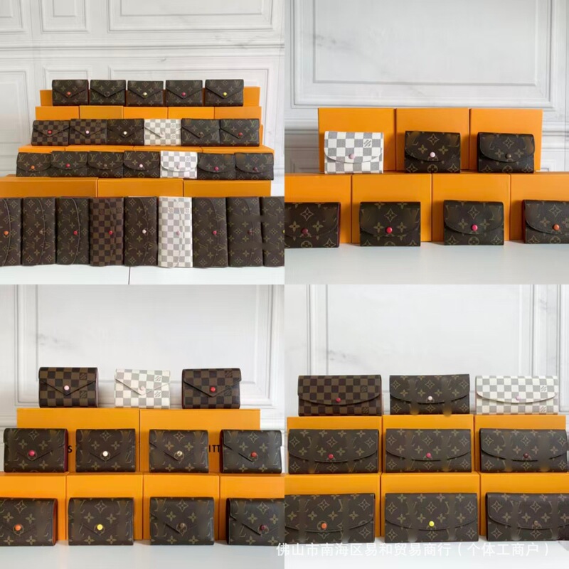 2026 new model m lv wallet, new women's wallet, men's clutch bag, card holder, key case, passport holder, foreign trade