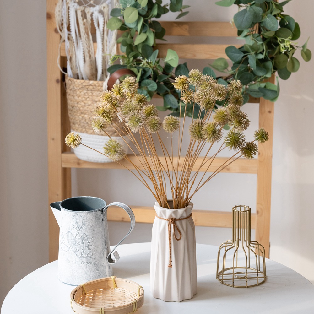 Simulated Flower Home Jingzi 3-Head Thorns Ball Branch Decoration Wedding Handheld Flowers Rose Wall Artificial Flower Cross-Border YC1120