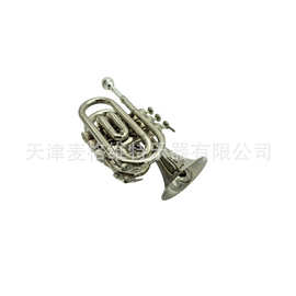 麦格维特手掌号降B调黄铜袖珍小号 短号三键喇叭初学演奏西洋乐器