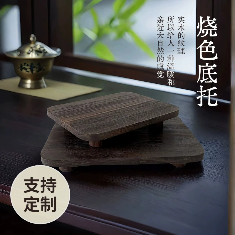 Деревянные украшения на подставке, деревянные маленькие скамейки, горшки для хранения суккулентов, подносы для хранения раковины в ванной комнате.