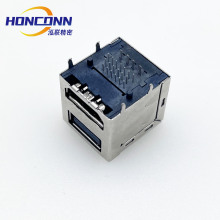 USB+HDMI 母座双层连接器