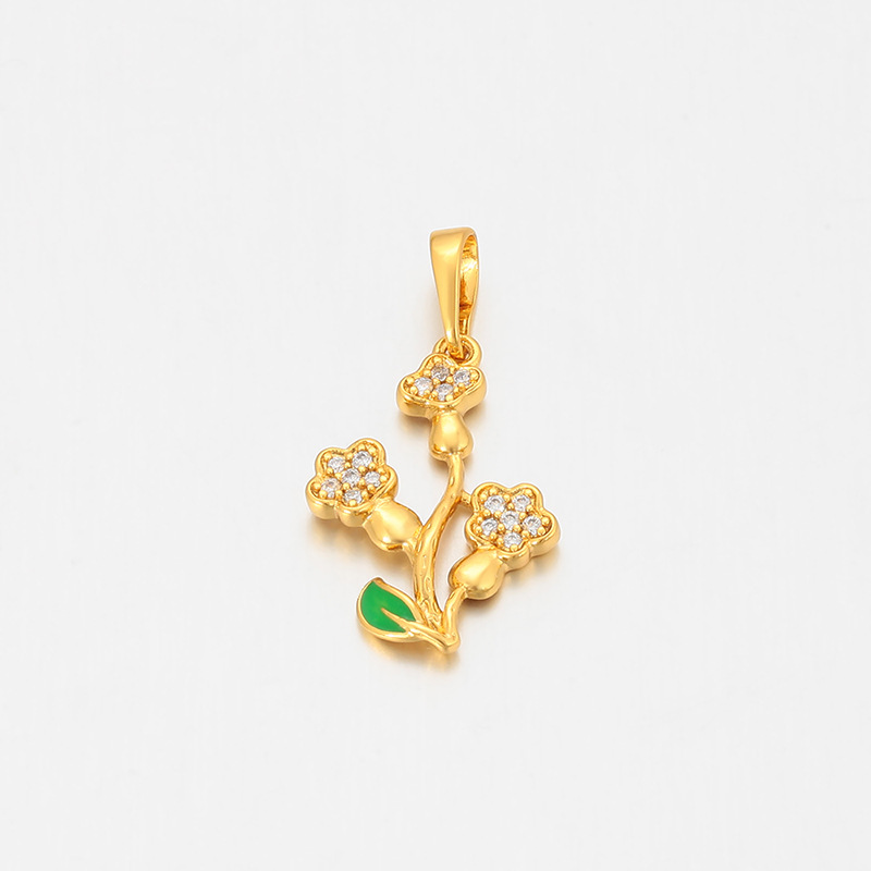 Color chapado 24k (colgante único sin cadena)