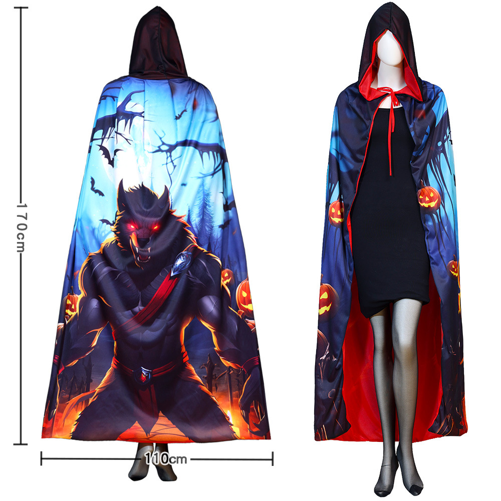 어두운 밤 늑대인간 망토-대형