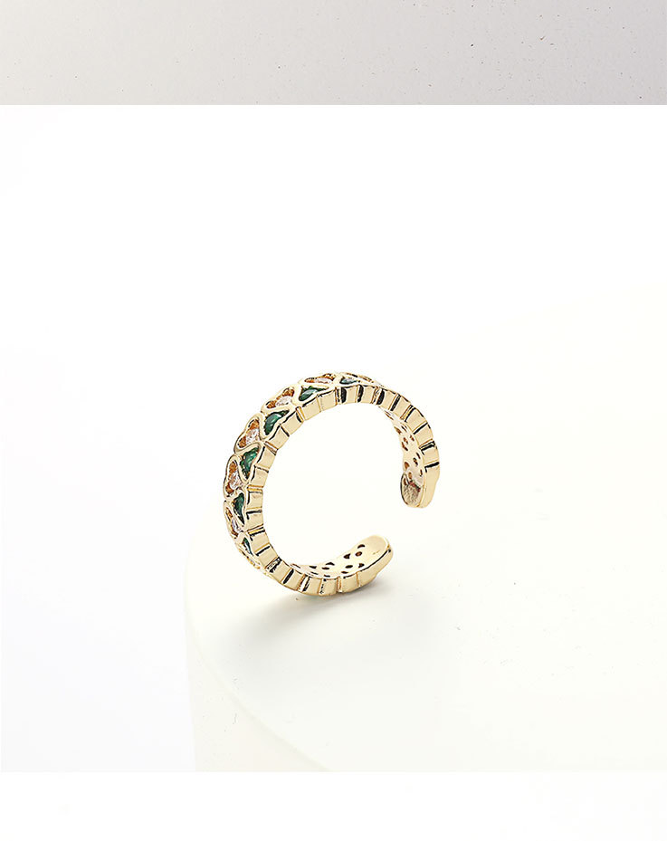 Korean index finger ring new adjustable copper zircon ringpicture3