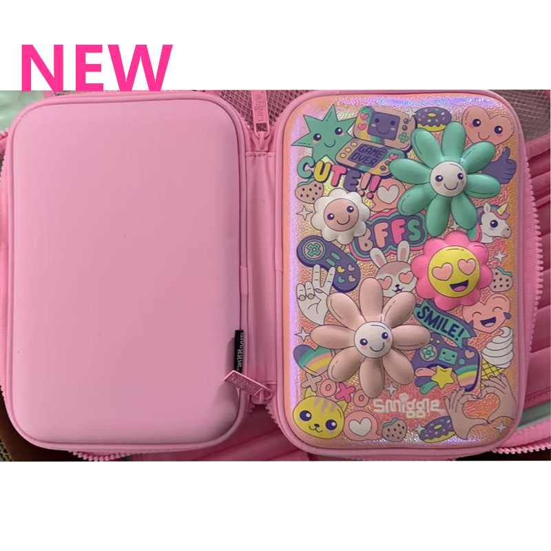 Australia caja de papelería smiggle para estudiantes de primaria y secundaria caja de lápices de gran capacidad para niños EVA caja de lápices grande de imagen tridimensional 3D