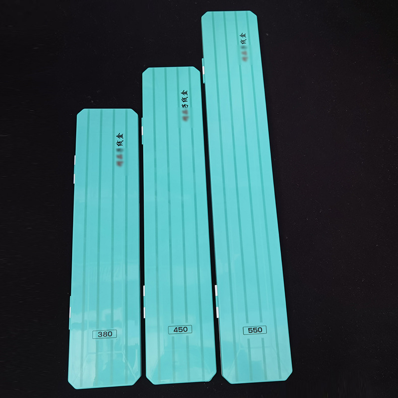 蓝白子线盒38厘米45 50 55cm刻度子线盒绒布子线盒钓鱼用品子线