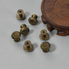 Plastic exquisite hardware new Chinese style home decor antique single hole drawer mushroom European drawer pulls accessories verdigris