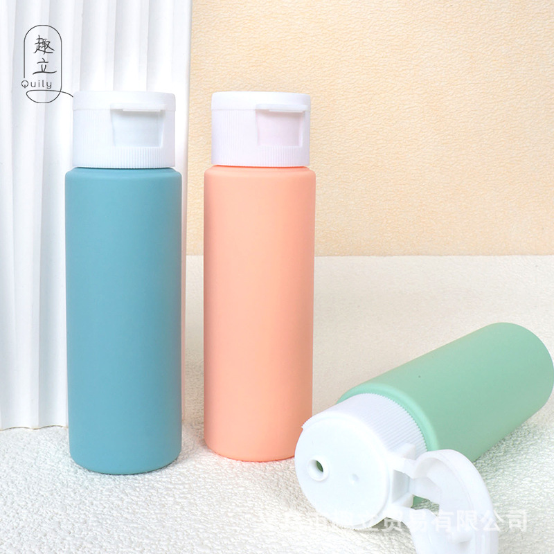 50ml macaron manguera squeeze viaje sub-botella traje de gamuza loción cosmética champú botella de almacenamiento