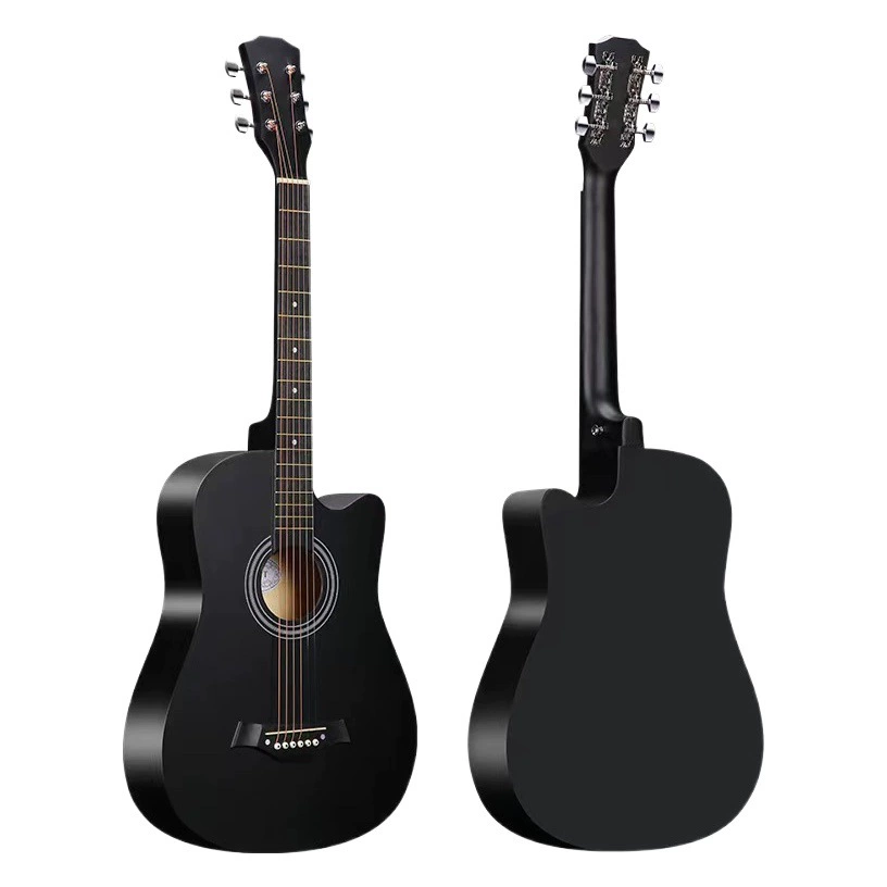 Народная 41-дюймовая 38-дюймовая деревянная гитара для начинающих студентов, мужчин и женщин, практическая гитара начального уровня, большое количество в наличии