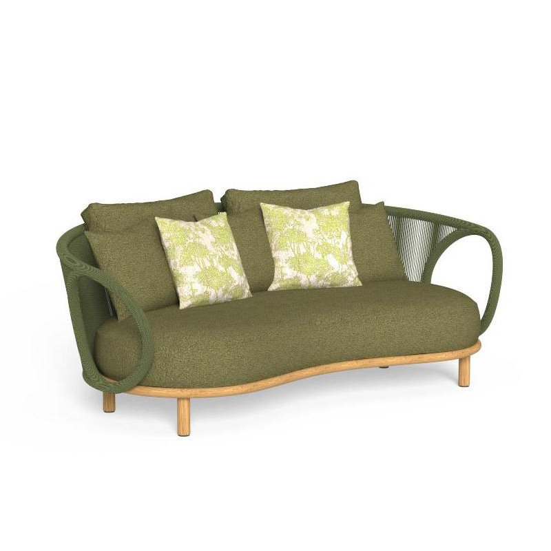 Sofá de ratán al aire libre Teak Garden Hotel Designer Ocio Lazy Bed Mesa de centro Balcón Muebles combinados