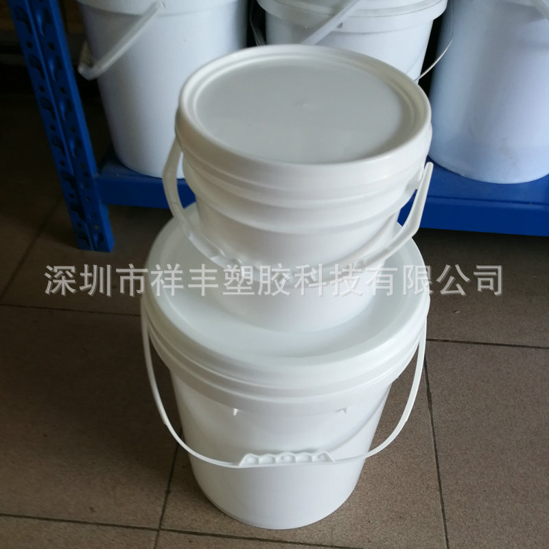 现货批发加厚5升塑料桶带盖调料酱料桶5L公斤PP食品级密封包装桶