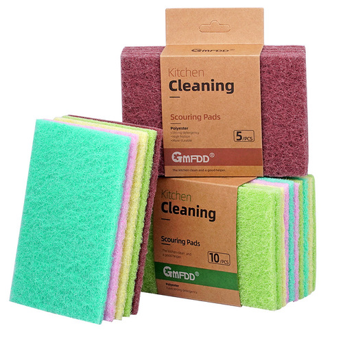 European light color dipped scouring pad, kitchen cleaning rag, pot and dishwashing wipe, household cleaning dish towel