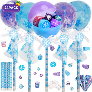 Cross-border Christmas stationery ruler notebook pen children's classroom exchange party gift DIY Christmas stationery suit