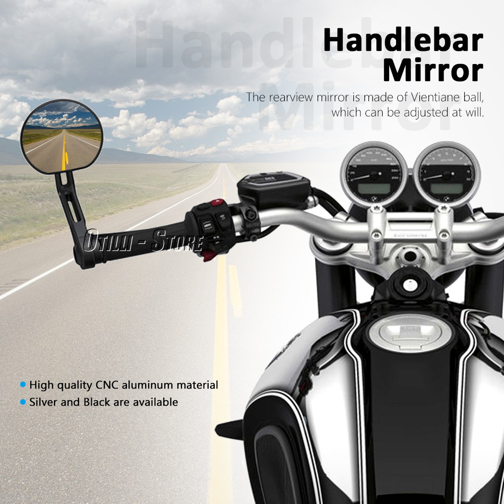 Motorcycle Modification Accessories Are Suitable for Bmw Latte R9T Aluminum Alloy Handlebar Rearview Mirror Cross-Border Supply