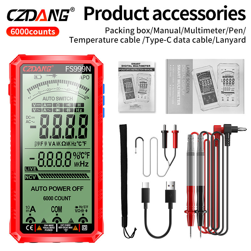 Método de pantalla completa CZDANG FS - 999N (cargable) Inglés