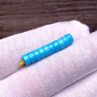 Turquoise Loose Beads, Spacer Zərgərlik ara hissələri - high-porcelain-blue-straight-cut-spacers-about-6mm-pack-of-10-pieces
