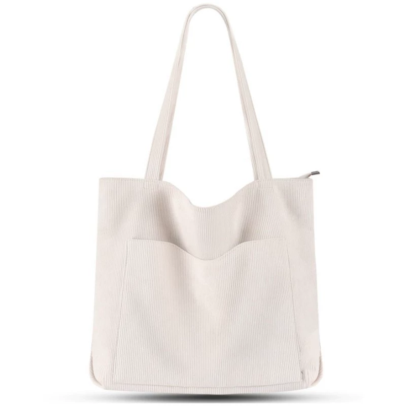 В наличии новая вельветовая женская сумка через плечо с молнией и карманом, подходит для колледжа и работы