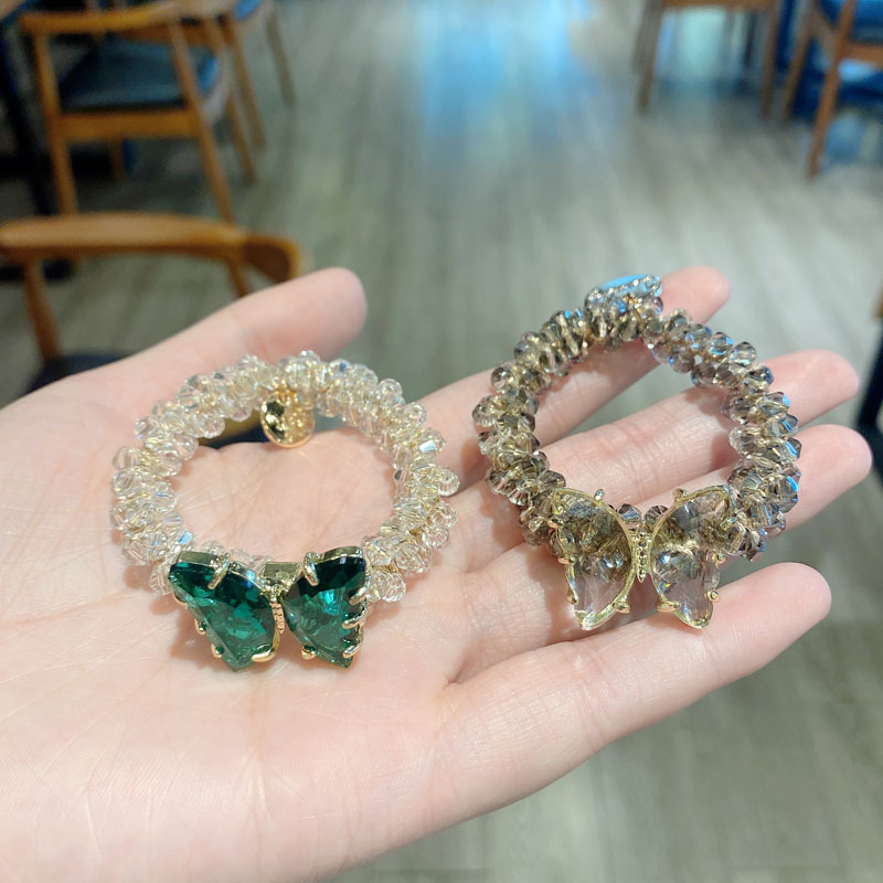 Korean Style Crystal Butterfly Head Rope Wholesale display picture 2