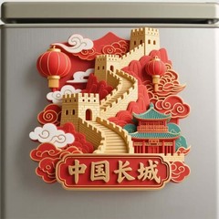 【长城】景点金属立体浮雕冰箱贴旅游纪念品文创伴手礼国潮装饰