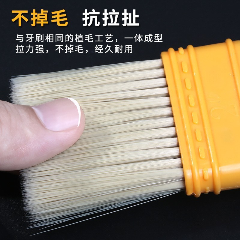 ペイントブラシ、ペイントブラシ、プラスチックブルーハンドル、4inch 硬毛、柔らかい毛、掃除、ほこり取り、脱落しないナイロンブラシ、バーベキューブラシ|undefined