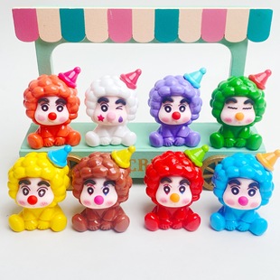 Three-Dimensional Solid Color Clown Shin-Chan Resin Figurine Cartoon Cute Creative Live Doll Trendy DIY