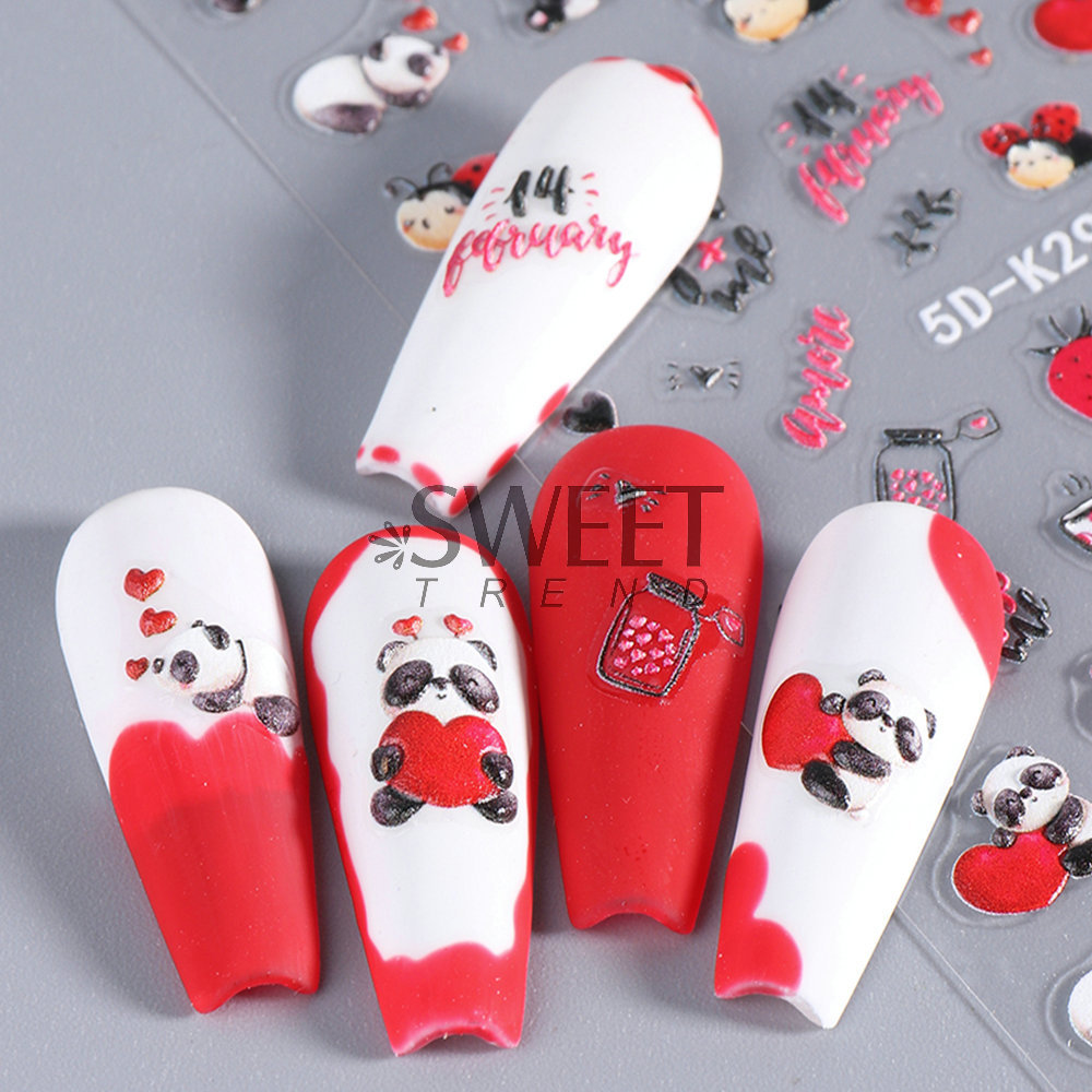 Valentine's Day Retro Sweet Cartoon Heart Shape Rose Pvc Nail Decoration Accessories 1 Piece display picture 2