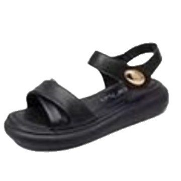2026 verano de moda diaria europea y americana sandalias de alta altura cómodas de color sólido con una banda cruzada de boquilla de pez sandalias para mujeres