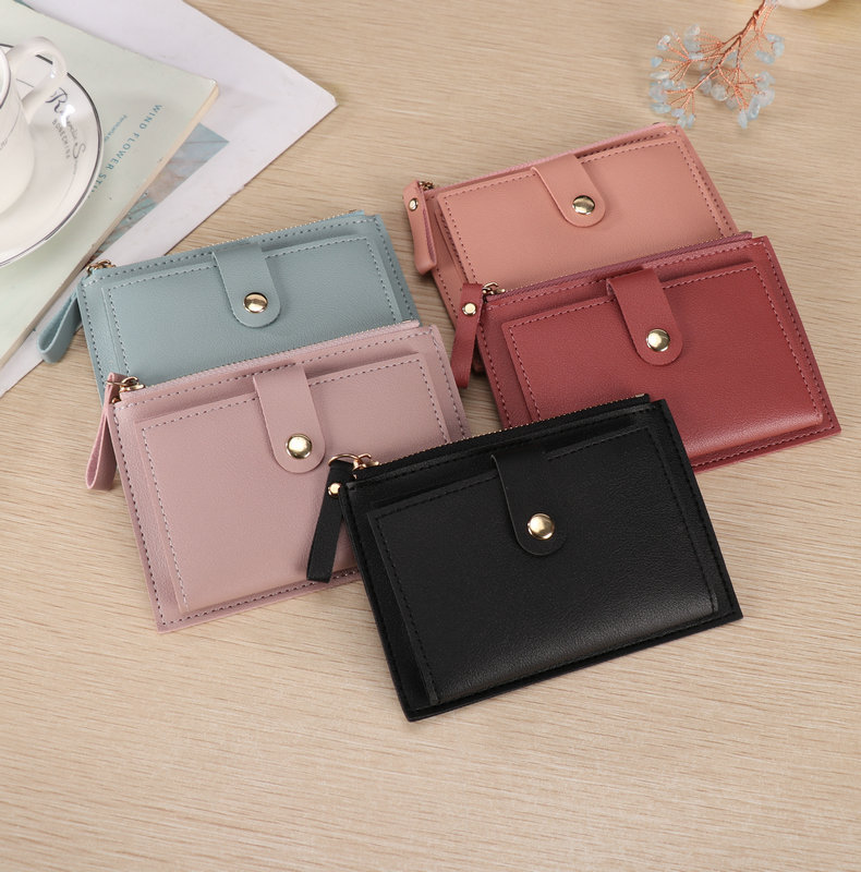 37g Weight Zipper, Buckle Closure Type Small Wallets Bags Type 1 Piece Quantity Daily Occasion Pu Leather Material Solid Color Pattern All Seasons Season Women's Gender Simple Style, Classic Style Style Square Shape Women's Solid Color Pu Leather Zipper Buckle Small Wallets 无