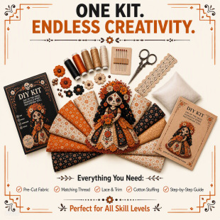 �f�}��DIY���ϰ� Patchwork Doll DIY Kit ƴ�������ֹ����� ë��
