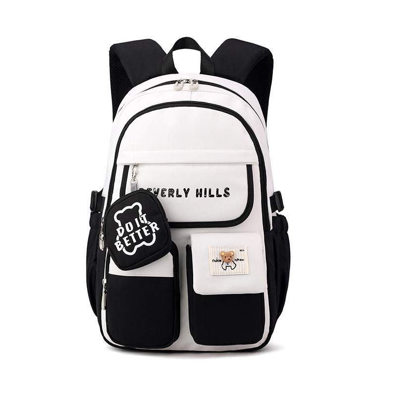 Nuevas mochilas de pescado natural de escuela secundaria secundaria estudiantes universitarios de alta capacidad mochila de alto valor de cara venta transfronteriza