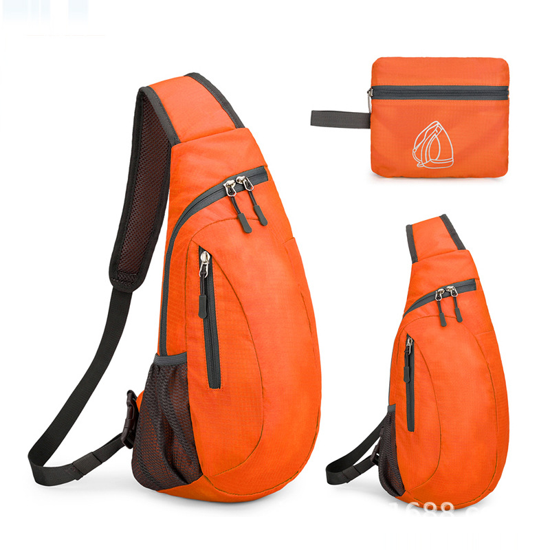 Bolso cruzado del pecho de los hombres plegables del estilo coreano bolso de Crossbody del hombro de las mujeres Bolso de los deportes de los hombres bolso de hombro al aire libre LOGOTIPO impreso