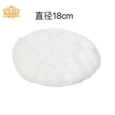 Live Streaming Room Decoration, Plush Mats, Rattan Mats, Floor Mats, Rattan Mat Pads, Living Room Memory Foam Mats, Trendy and Stain-Resistant (Wool pad) - standard-large-white-round-shape-diameter-18cm