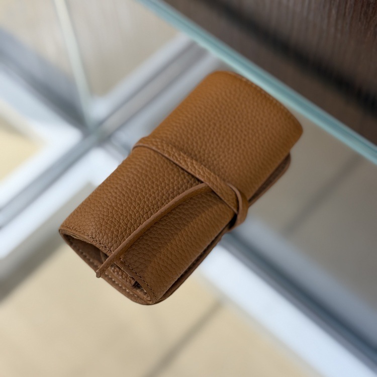 シンプルでハイエンドのジュエリー収納バッグ、第一層牛革ジュエリーバッグ、本革リング収納バッグ、多用途スタイル|undefined