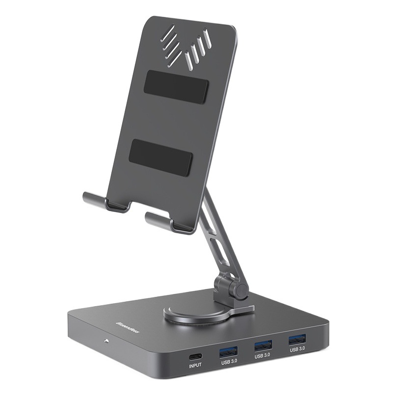 Estación de acoplamiento tipo c puerto de red Gigabit de 4k60hz usb3.2 convertidor teléfono móvil tableta soporte giratorio estación de expansión