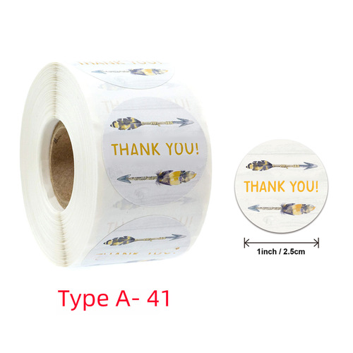 Cross-border roll stuck thank you flower sticker self-adhesive sticker label wedding party decoration
